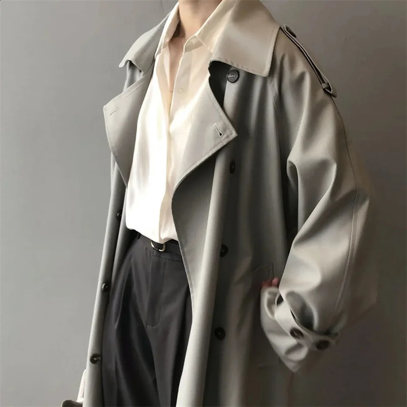 Elegant Office Ladies Trench Coats Casaco Korean Chic Belt High Grade Women Windbreak Coats Classic Fashion Short Wind Coat 250118
