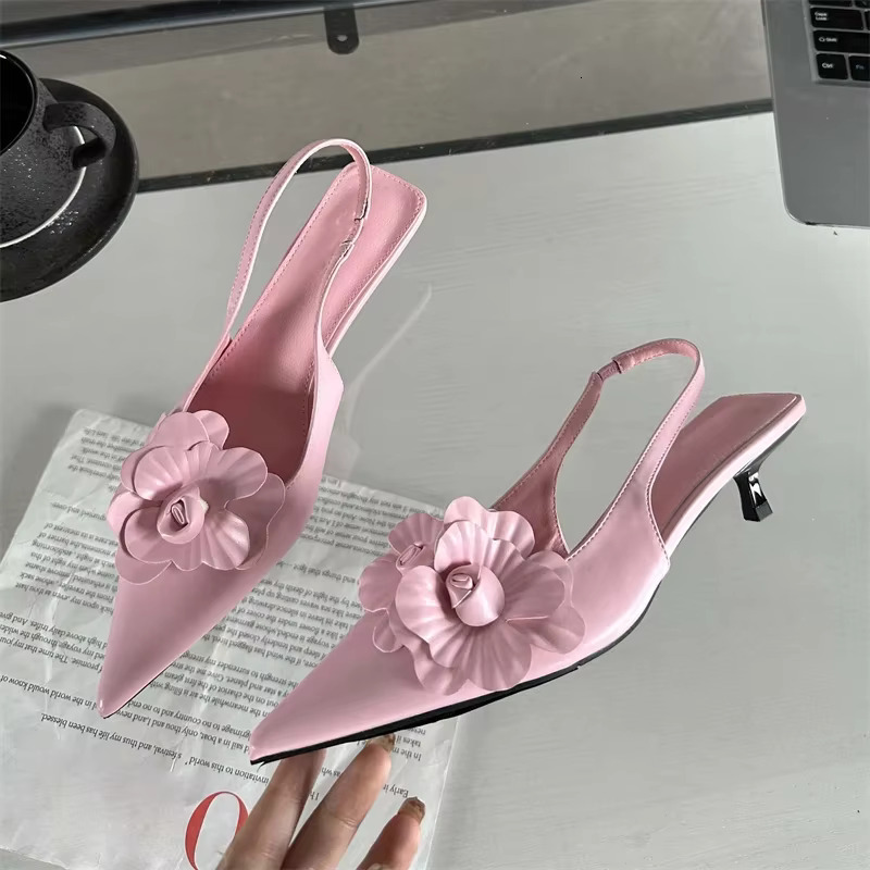Eilyken Fashion Sexy Wer Pointed Toe Thin Low Heels Pumps Women Elegant Wedding Sgback Mules Shoes Atos De Mujer