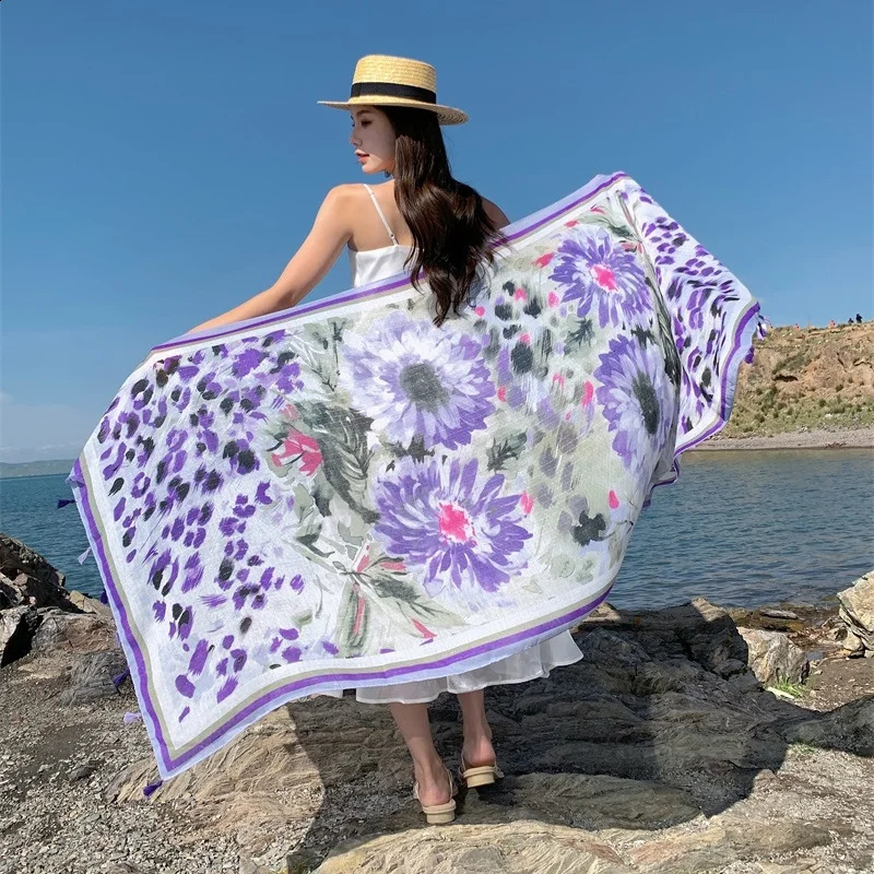 90x180cm Thinness Travel Beach Sunscreen Scarve Bikini Large Shawl Sarong Wrap Scarf Women Brazilian Swimsuit Bathing Cover-ups 250120