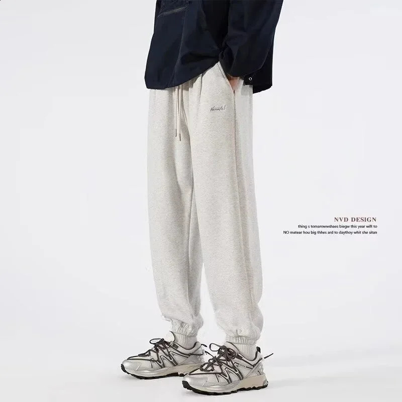 Letter ed Joggers Pants Men Spring Casual Elastic Waist Harem Sports Trousers Y2K Vintage Baggy Sweatpants 250122