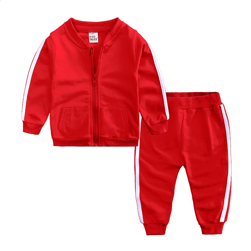 Spring Autumn Baby Girls Boys Clothes Set Cotton Long Sleeve Zipper Jacket Pants 2pcs Bebe Clothing Tracksuit Suit for 624M 250117