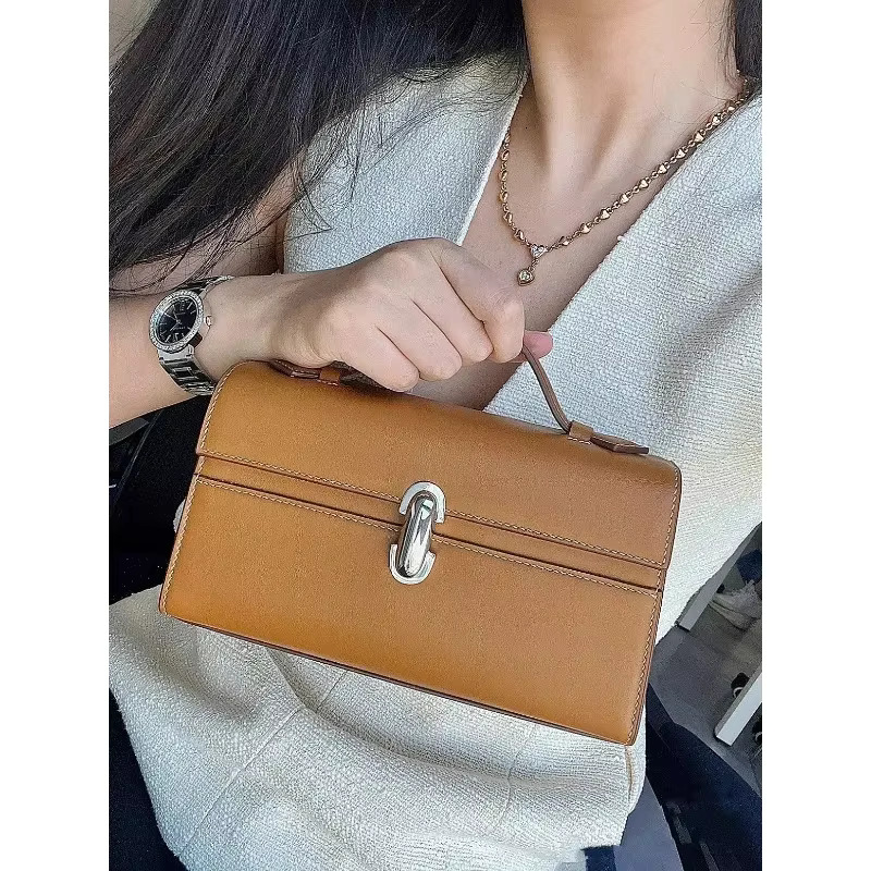 New High-End Niche Portable Small Square French Simple Hand Bag For Women 2024 Spring