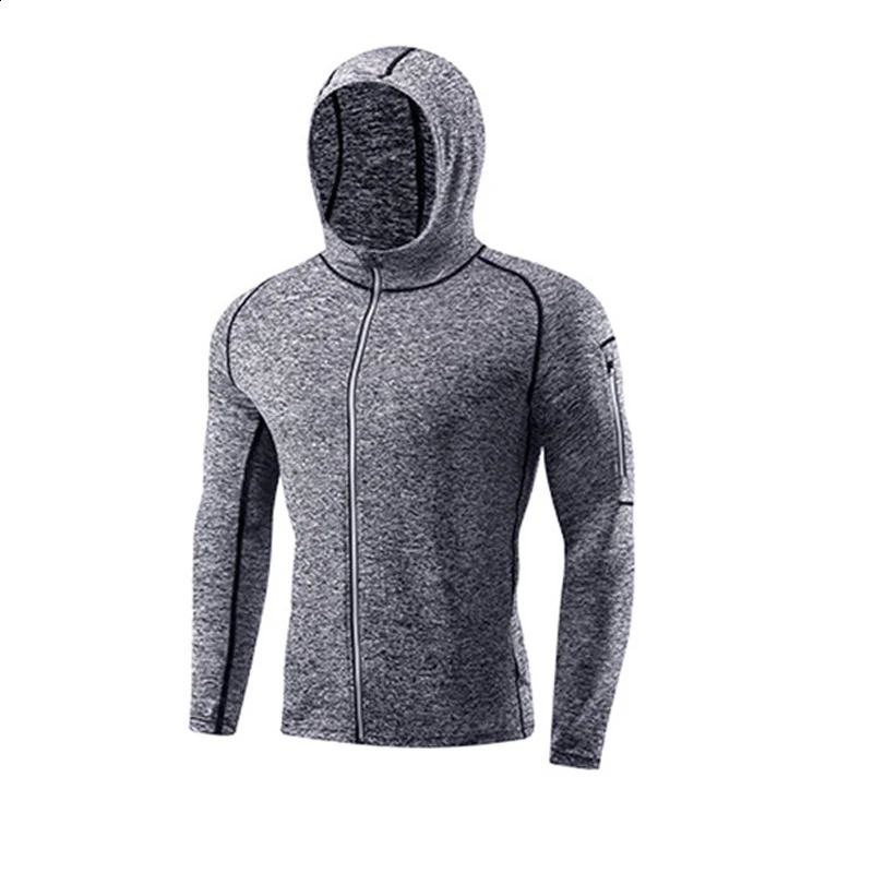 Mens sports jacket with pockets fitness equipment running sportswear exercise jogging 250122