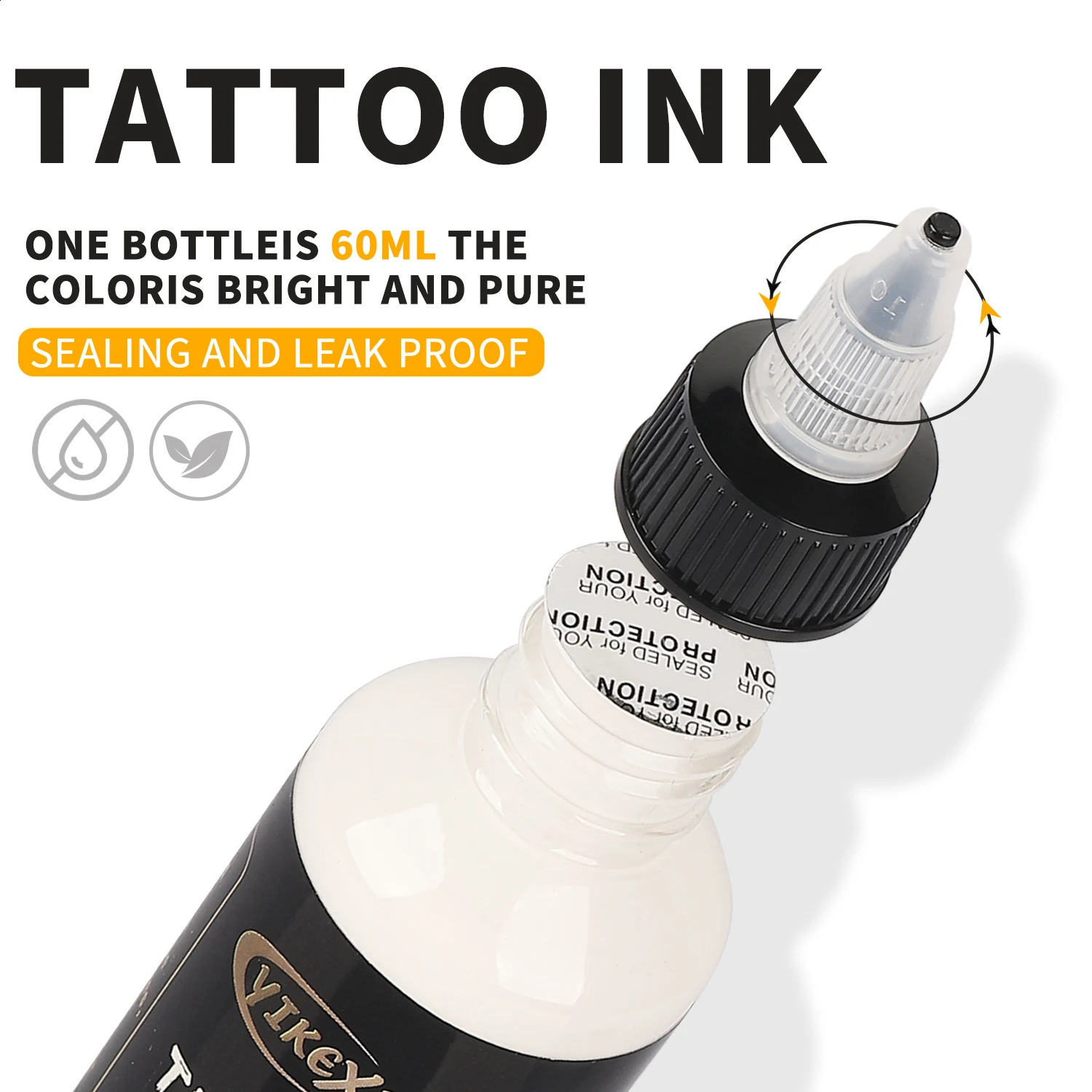 60ml white/black/red Tattoo Ink Pigment with box Body Art Tattoo Kit Professional Beauty Paints Makeup Tattoo Supplies permanent 250114