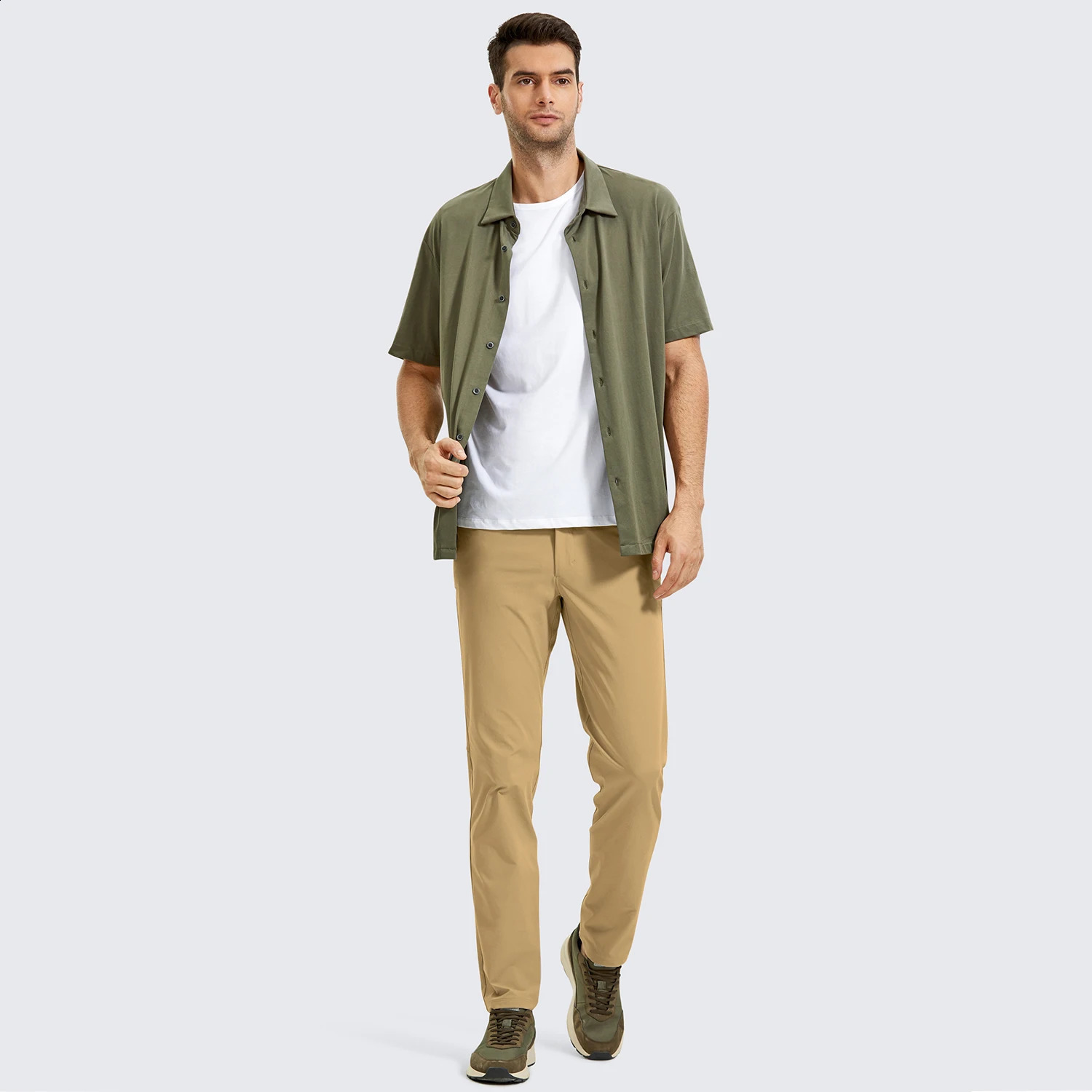 CRZ YOGA Mens All Day Comfy Golf Pants with 5-pocket - 30 Quick Dry Lightweight Casual Work Stretch Pants 250114