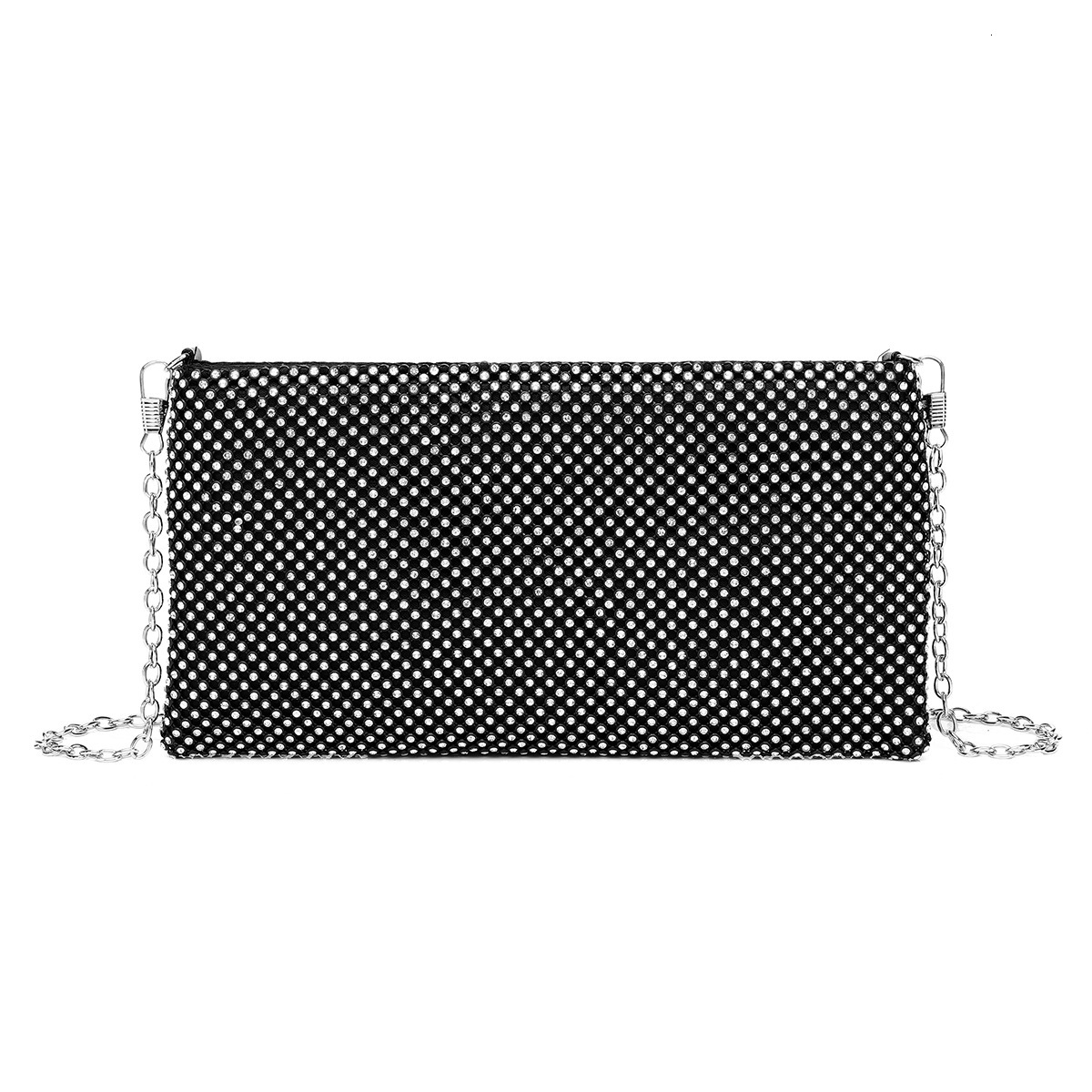 Fashionable Ladies' Rhinestone Dinner Hand-Held Diamond Inlaid Envelope Chain Bar Party Annual Meeting Bag, BG Small Bag