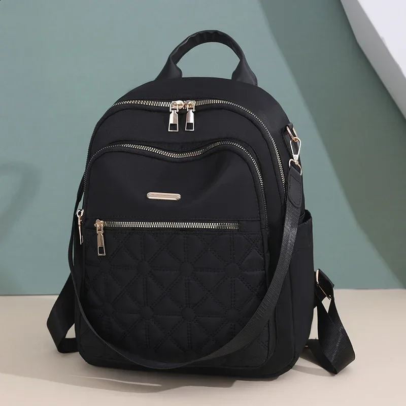 Selling High-quality Zippered Nylon Urban Fashion Large Capacity Womens Backpack Minimalist Casual Style Student Backpack 250122