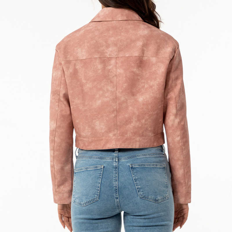 Spring Autumn Thin Leather Jacket Womens Long Sleeve Casual Womens Coat Fashion Leather Jacket Womens Leather Winter Jackets For Women 241209