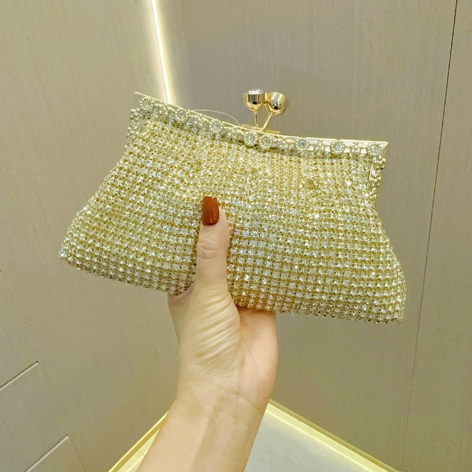 Luxury Sparkling Celebrity Bridal Wedding Paired With Dress Bag Diamond Banquet Handbag