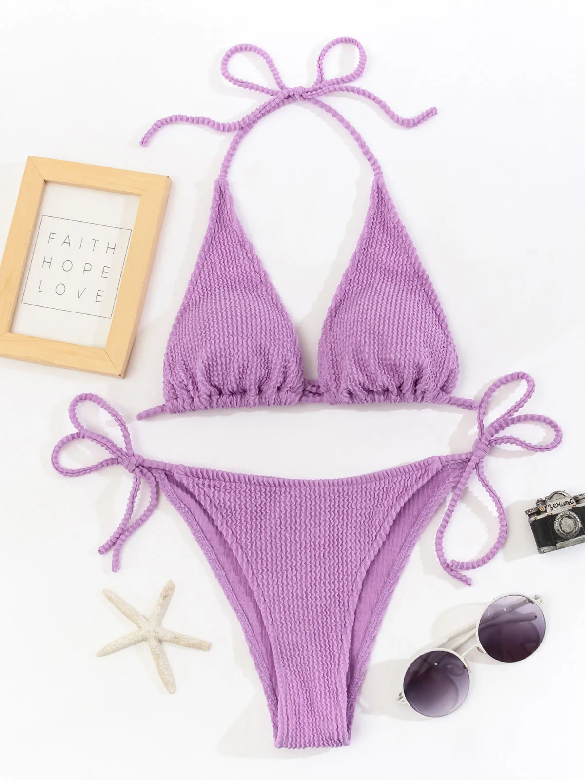 Fashion Sexy Bikini Solid Swimsuit Women Swimwear Push Up Set Brazilian Bathing Suit Summer Beach Wear Swimming 250118