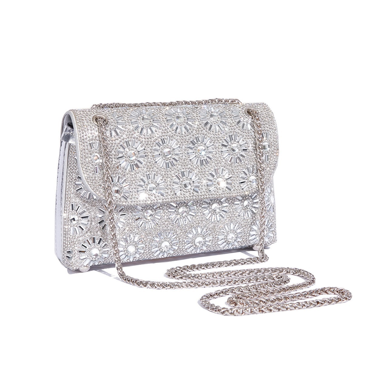 New Shoulder Trendy Chain Party And Dinner Bag, Fashionable Women's Small Square