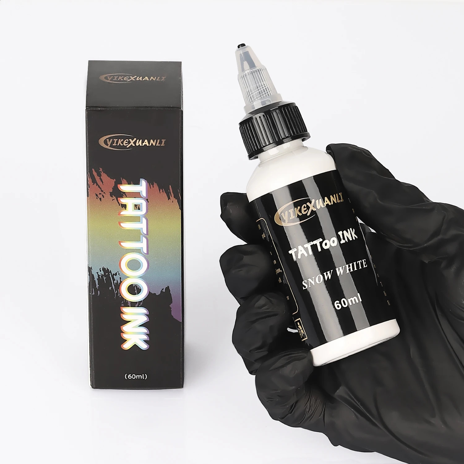 60ml white/black/red Tattoo Ink Pigment with box Body Art Tattoo Kit Professional Beauty Paints Makeup Tattoo Supplies permanent 250114