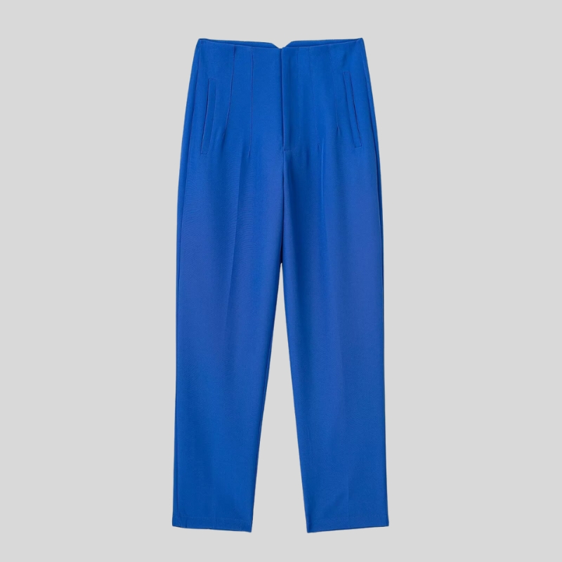 New best-selling European and American style fashion classic women's clothing high waist and thin slim casual trousers