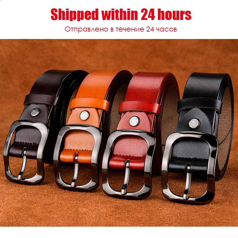 VATLTY 3.2cm Genuine Leather Belt for Women Natural Cowhide Metal Buckle Casual Jeans Trousers Belt Female Waistband Gifts 250117