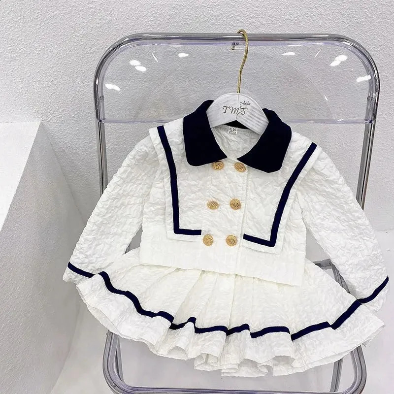 Baby Girl Clothes Set JacketSkirt 2PCS Infant Toddler Child School Suit Kid Clothing Spring Autumn 110Y 250117