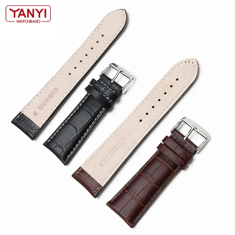 Genuine Leather Watch Strap 22mm 23 24 26mm 28mm watchband pin Clasp mens leather bracelet general watch band alligator grain 250118