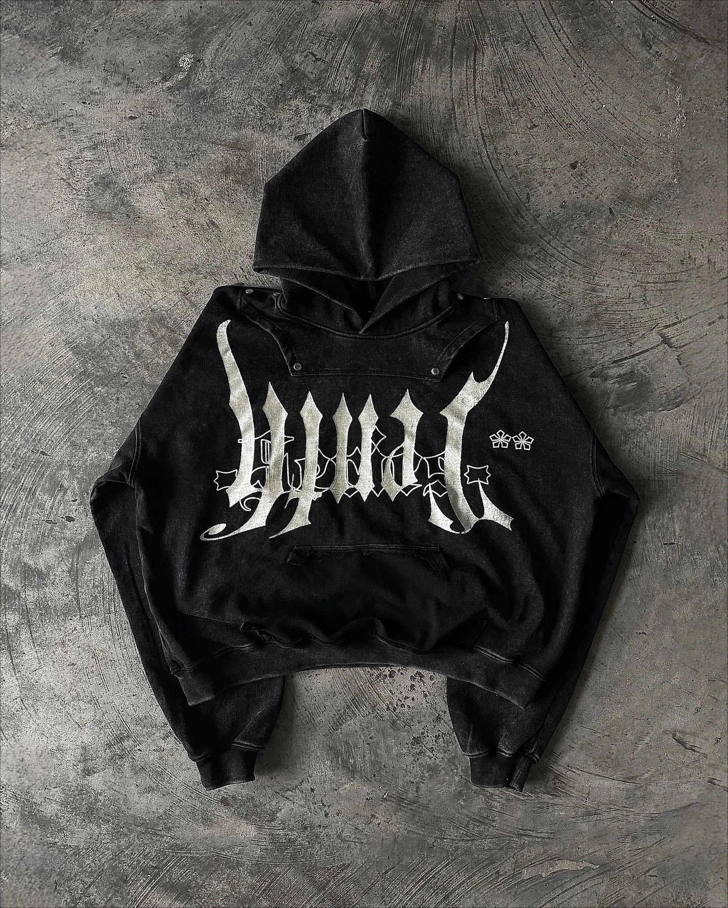 Gothic Retro Letter Embroidery Graphics Oversize Loose Washed Heavy Hoodie Mens Y2K Harajuku HipHop Casual Joker Couple 250121