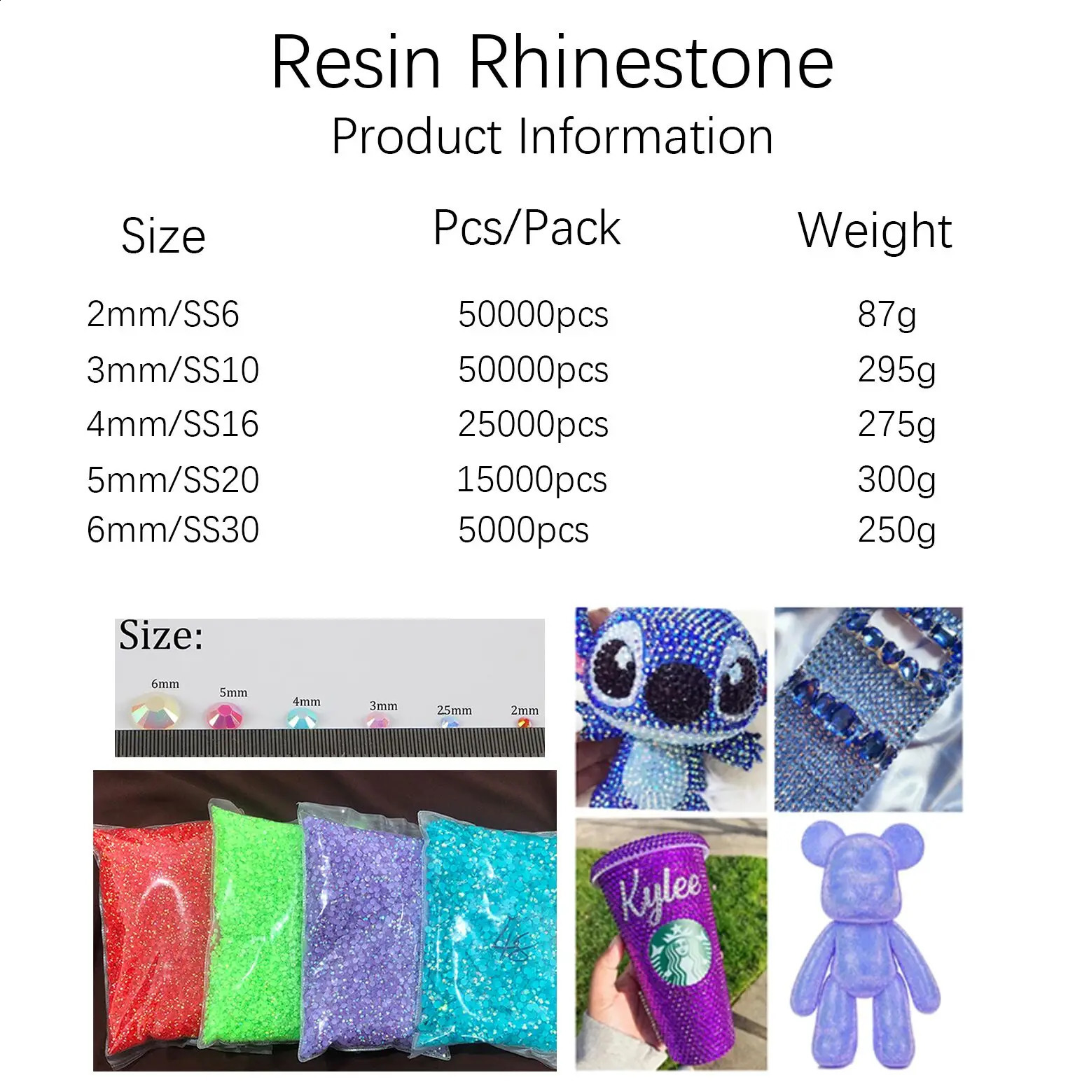 Big Pack Wholesale Resin Rhinestones Bulk FlatBack Jelly Rhinestone For DIY Craft Tumbler Crystals Glitters Stone For Nail Deco 250122
