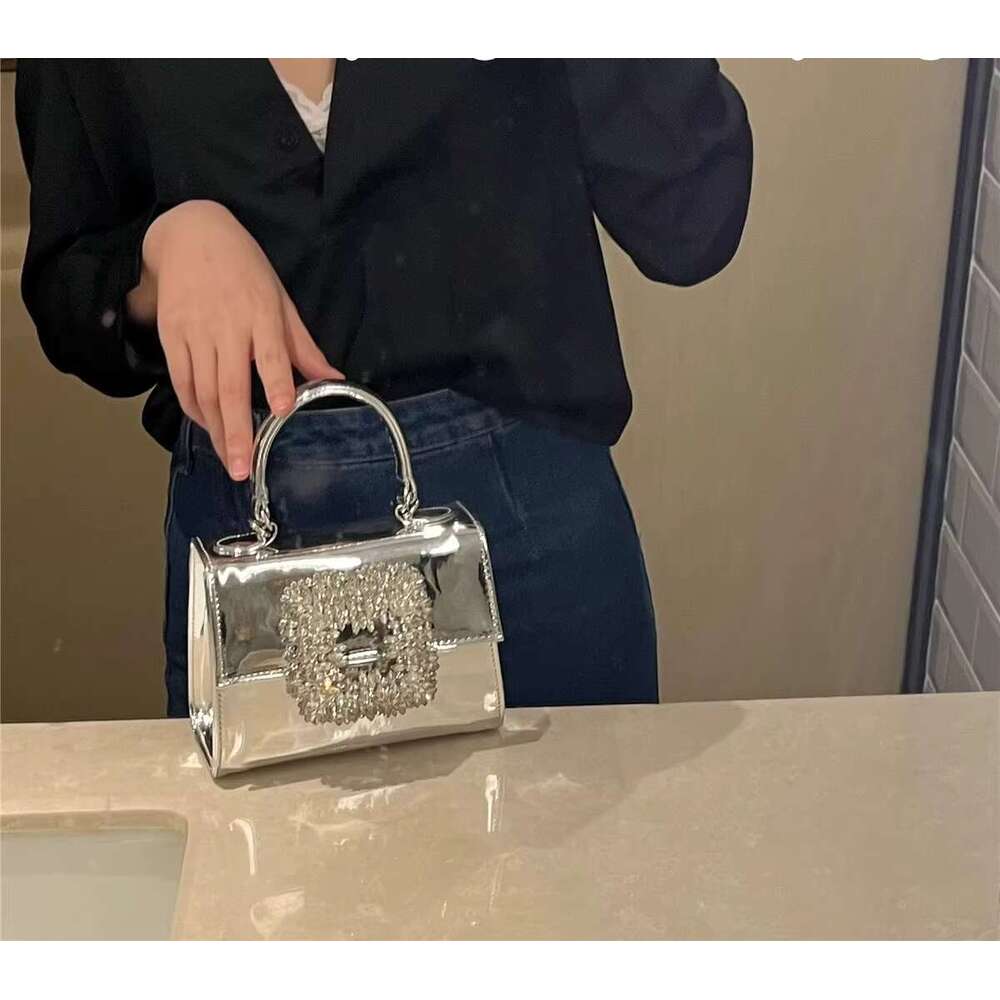 Fashion Shiny PU Gold Sier Dress Purse Dias Satin Prom Evening Bags Women Crossbody Handbag Flap Tote Shoulder