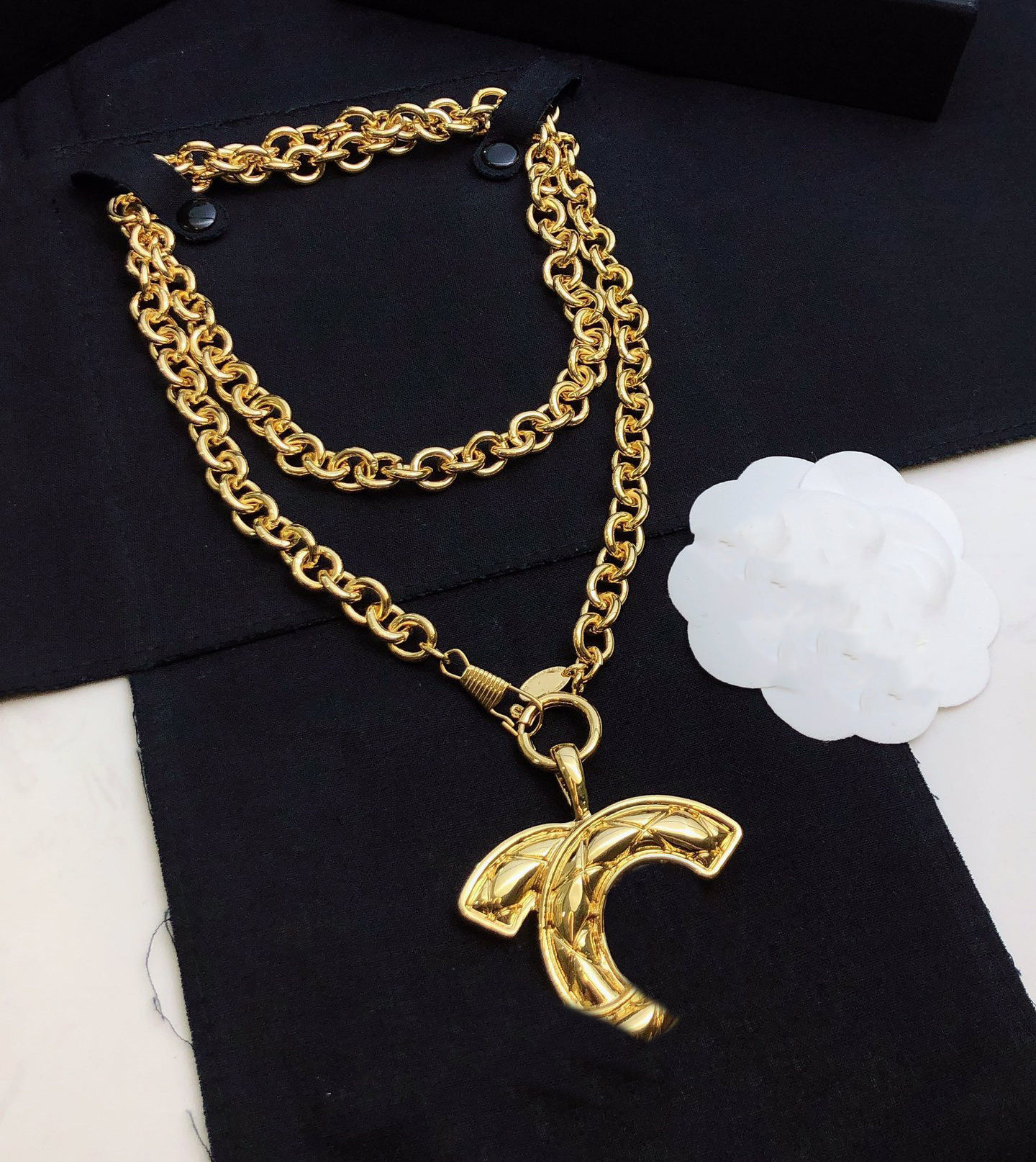 Women Jewelry c Pendant Necklace Letter Designer Ccity Gold silver Necklaces Girl chokers ghjk6