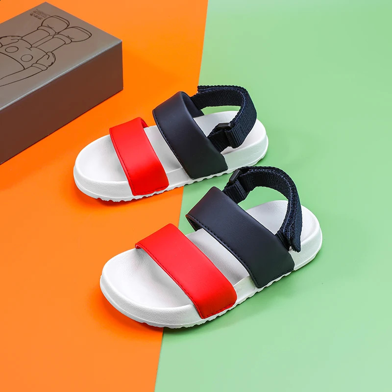 Summer Little Boy Sandals Color Block And Lovely Pink Children Sandals Toddler Baby Soft Leisure School Girls Beach Sandals 250114