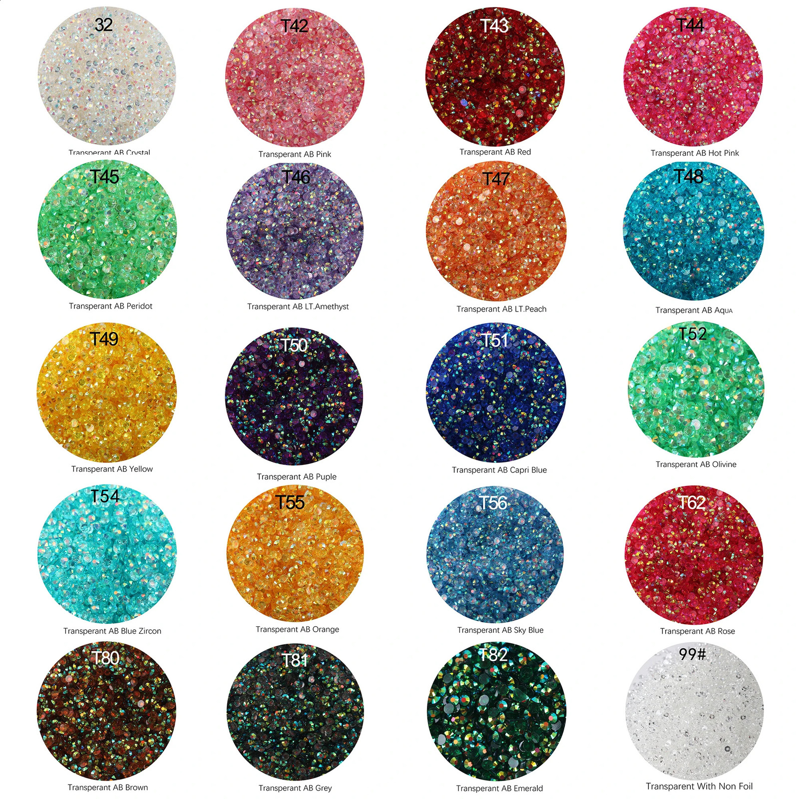 Big Pack Wholesale Resin Rhinestones Bulk FlatBack Jelly Rhinestone For DIY Craft Tumbler Crystals Glitters Stone For Nail Deco 250122