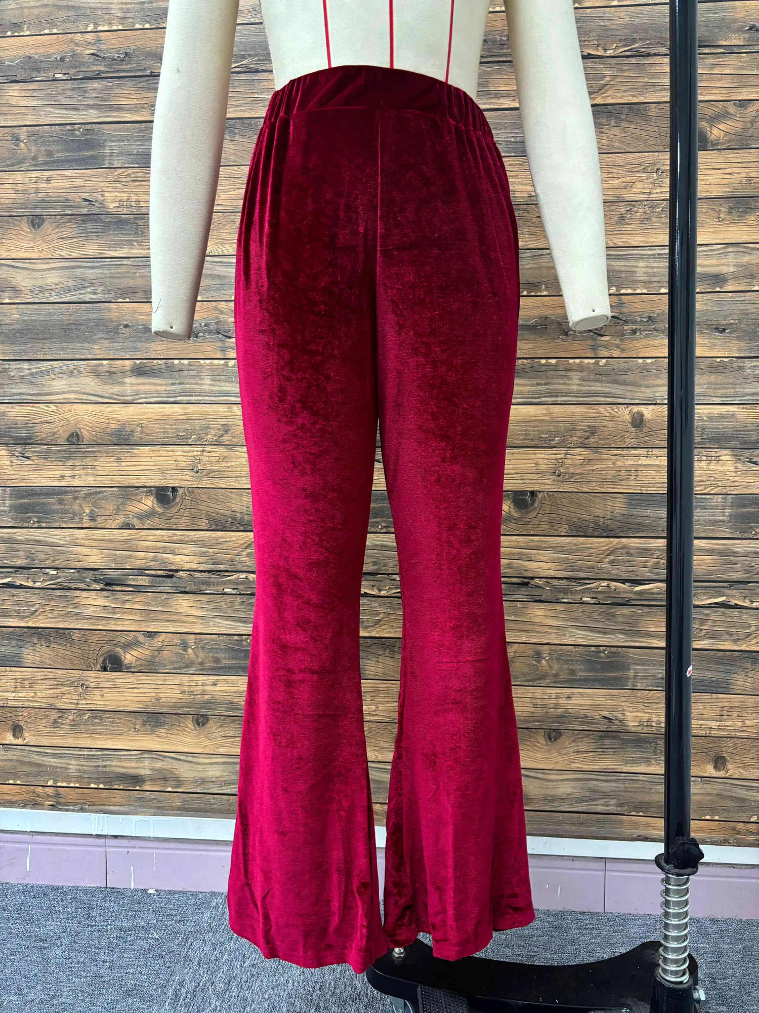 1uitable for womens date shopping versatile style boot cut pants women high waisted gold velvet casual wide leg 250122
