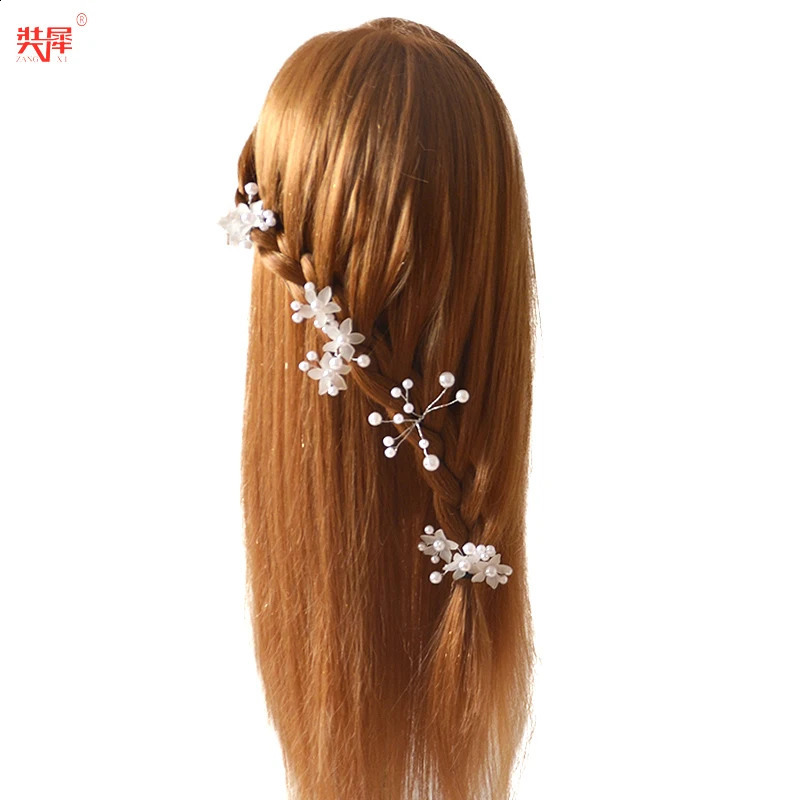 Mannequin Head for Hairstyles Human Hair And Synthetic Mixing Professional Styling Head Doll Curl Iron Straighten Training 250114