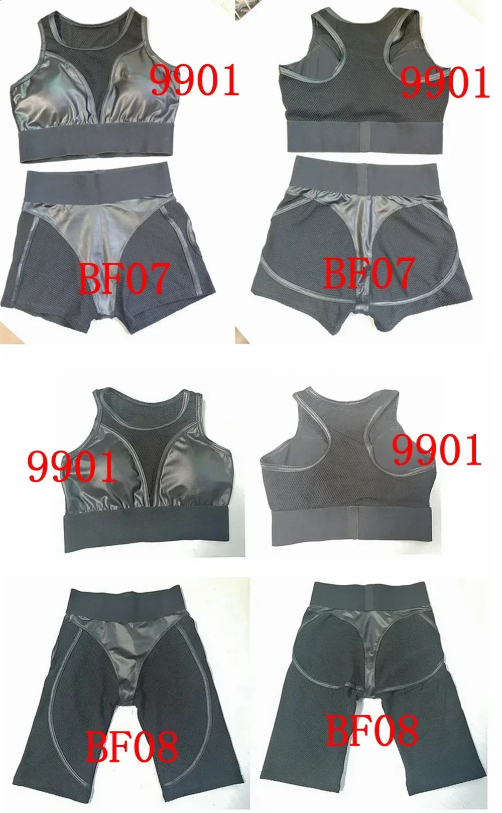 Gym Short Sports Bra Set Transparent Tracksuit Sexy Sportswear Mesh Fitness Booty Mujer Ropa De Yoga Clothing Black 250107