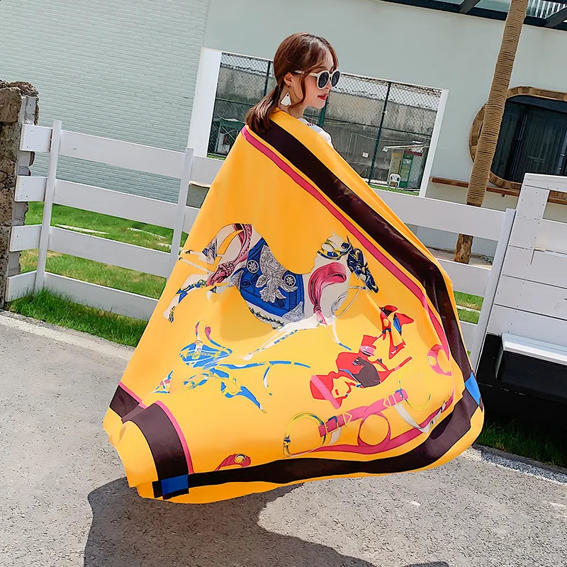 140x180cm Celebrity With The Same Cover-Ups Women Large Beach Dress Bikini Bathing Swimwear Sunburn Protection Sarong Wrap Scarf 250120