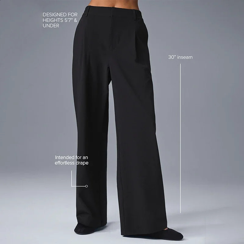 Womens HIGHWAIST PURSUIT TROUSER REGULAR Comfortable Lightweight Fashion Suit Pants Office Straight Leg Wide 250120
