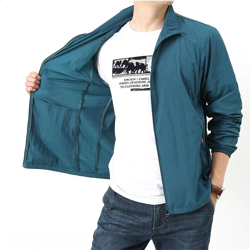 Summer Men Sun Protection Jacket Casual Camping Windbreaker Quick Dry Hiking Fishing Trekking Climbing Coat Sportswear 250122