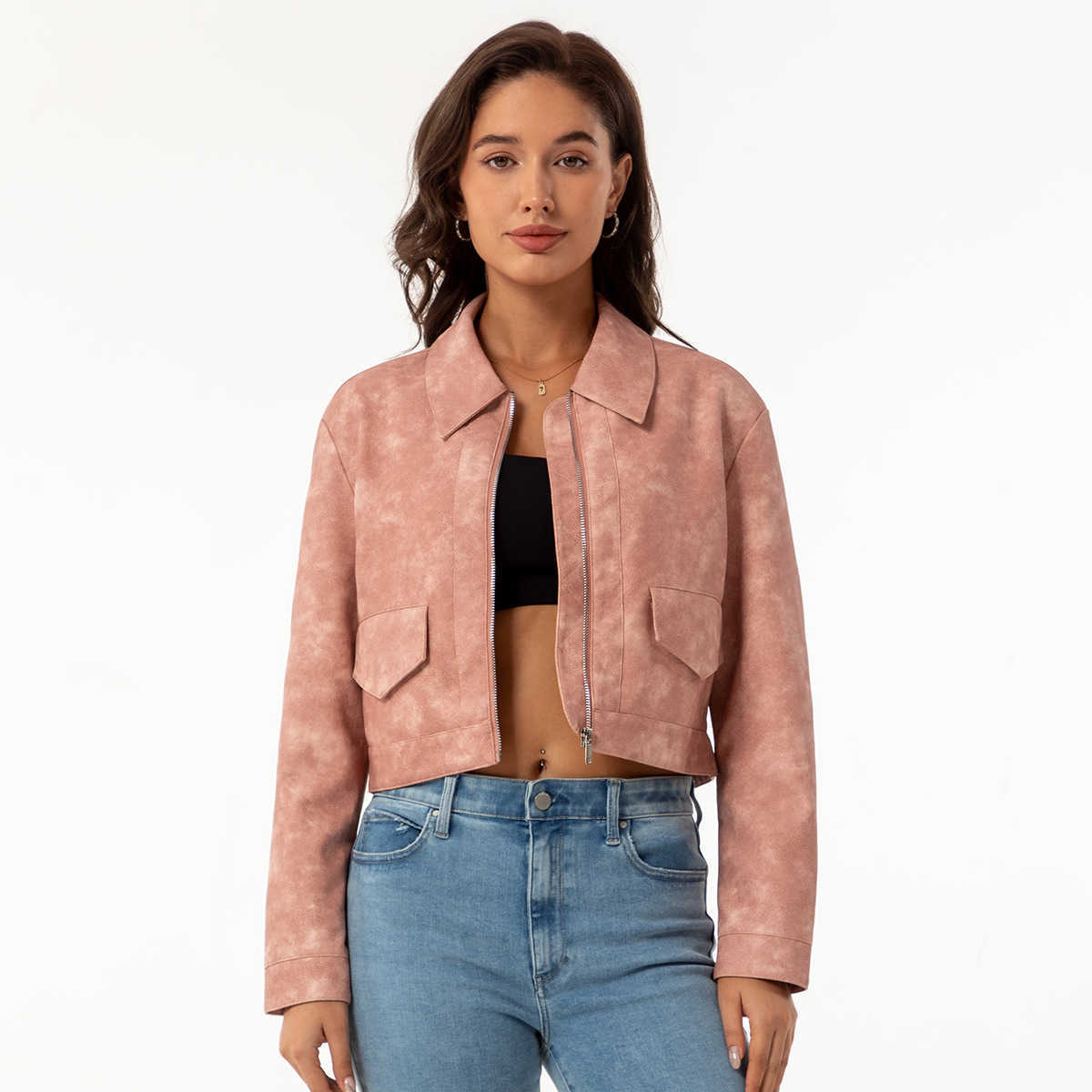 Spring Autumn Thin Leather Jacket Womens Long Sleeve Casual Womens Coat Fashion Leather Jacket Womens Leather Winter Jackets For Women 241209