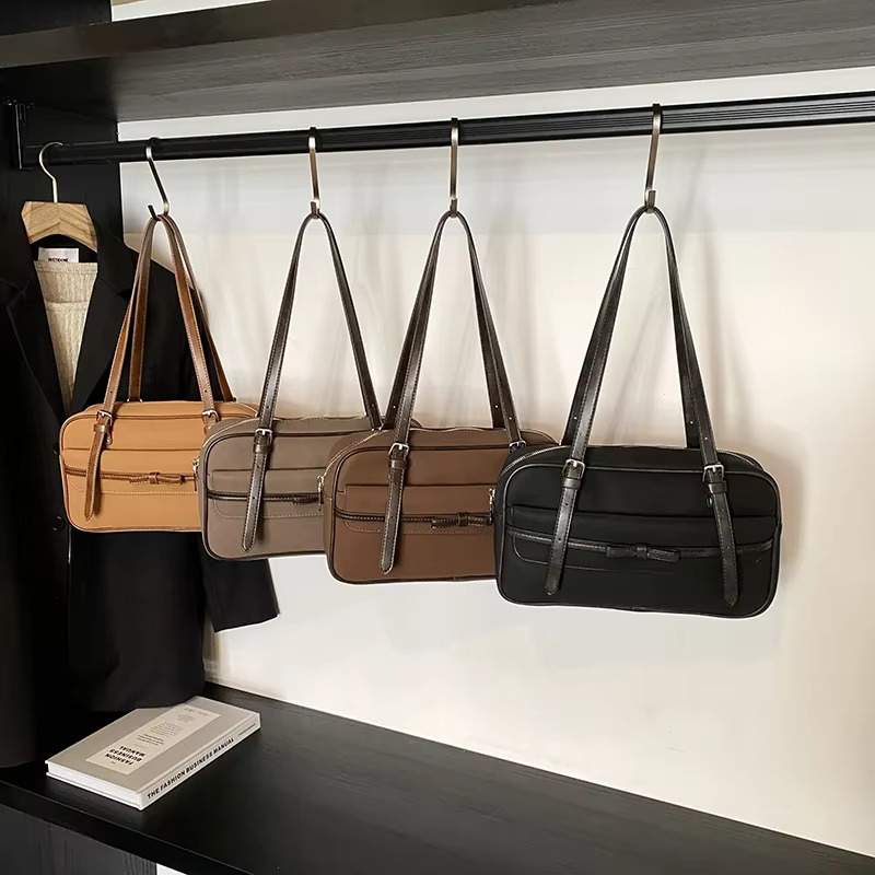 LEFTSIDE Retro NUBUCK Shoulder Bags Lady Tote Bag For Women 2024 Winter New Trend Y2k Korean Fashion Design Handbags And Purses