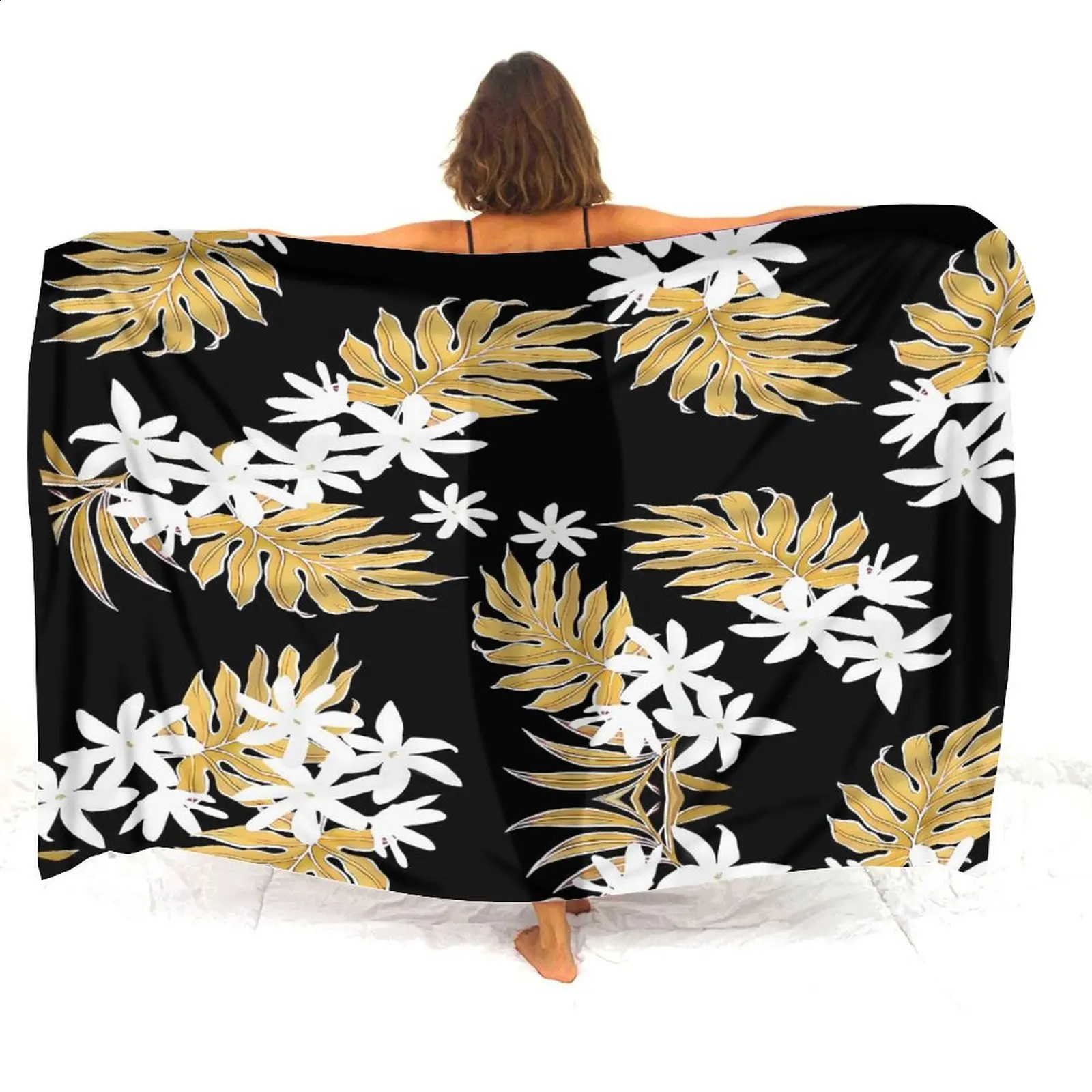 Custom Wholesale Polynesian Ladies Sarong Samoan Vintage Tribal Print Custom Sarong Style Shawl Summer Seaside Elegant Coat 250120