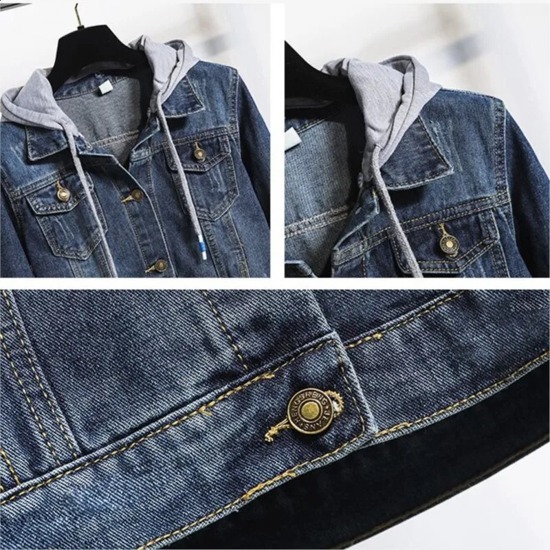Spring Autumn Korean Style Slim Short Jacket Versatile Solid Color Long Sleeve Denim Jacket Womens Fashion NS5683 250121