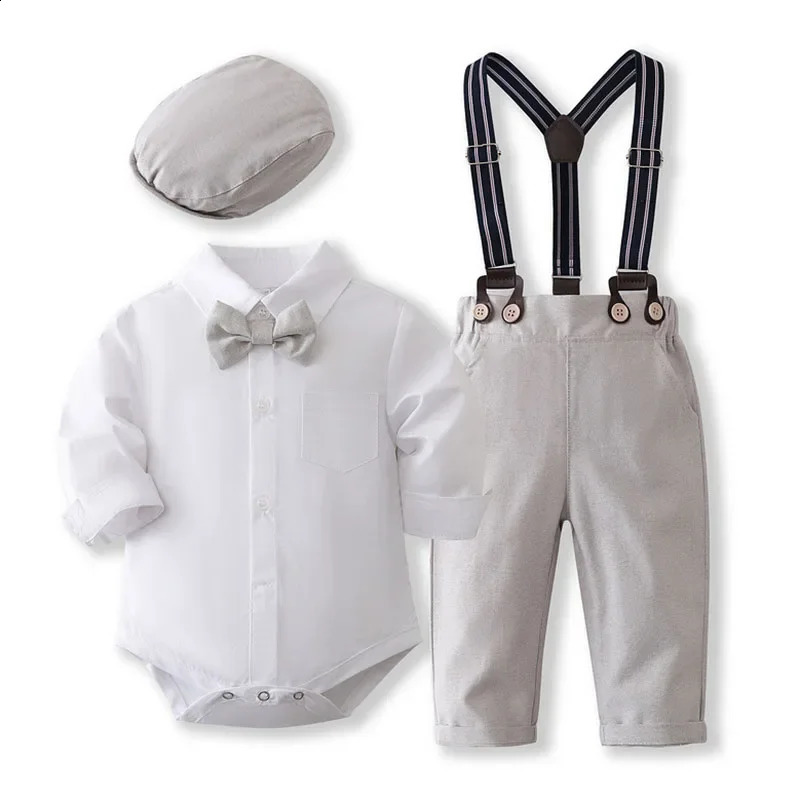 born Boys Formal Party Outfits Clothes Set Wedding Birthday Toddler Boy Gentleman Handsome Christening Elegant Suit 0-24M 250120