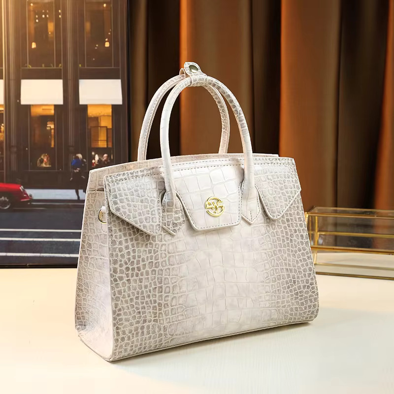 Large Capacity Crocodile Pattern Women's Handbag Fashionable Versatile Commuting Crossbody Bag