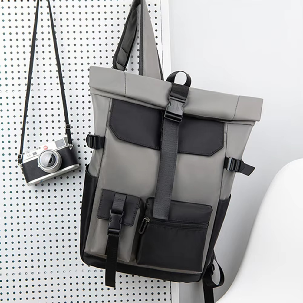 Waterproof Sports Leisure Daypack Roll Up Men Hiking Backpack Computer Bag For Outdoor Travel Camping Use