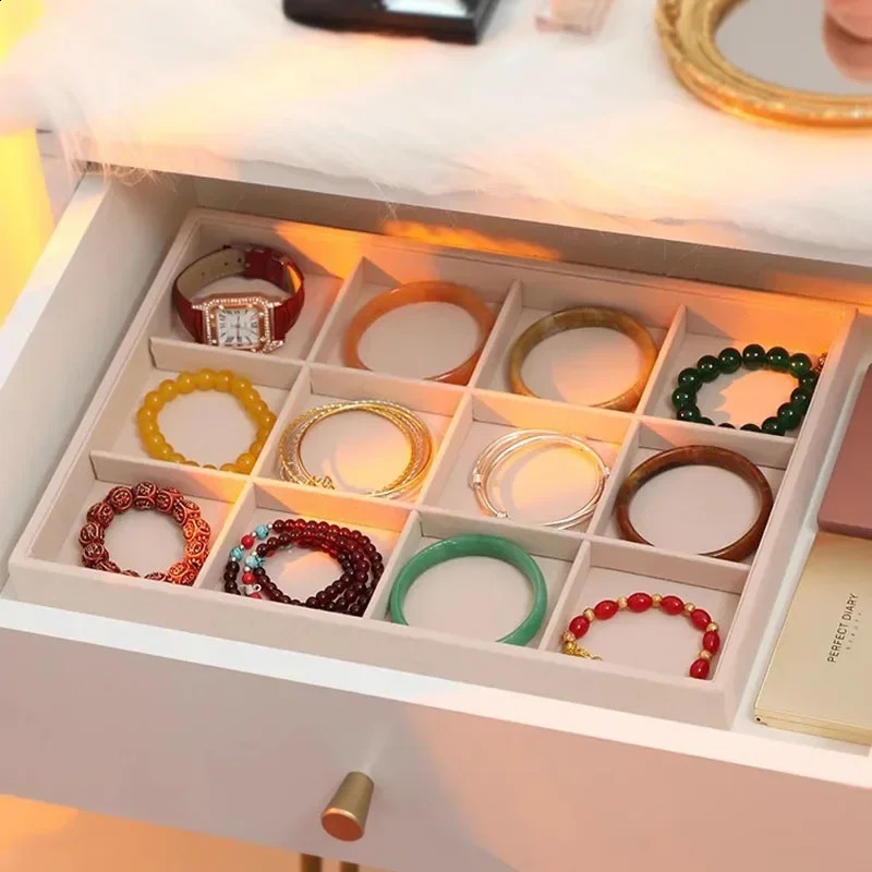 Velvet Jewelry Tray Bracelet Display Plate 12 Grid Bracelet Storage Plate Jewelry Display Plate 250117
