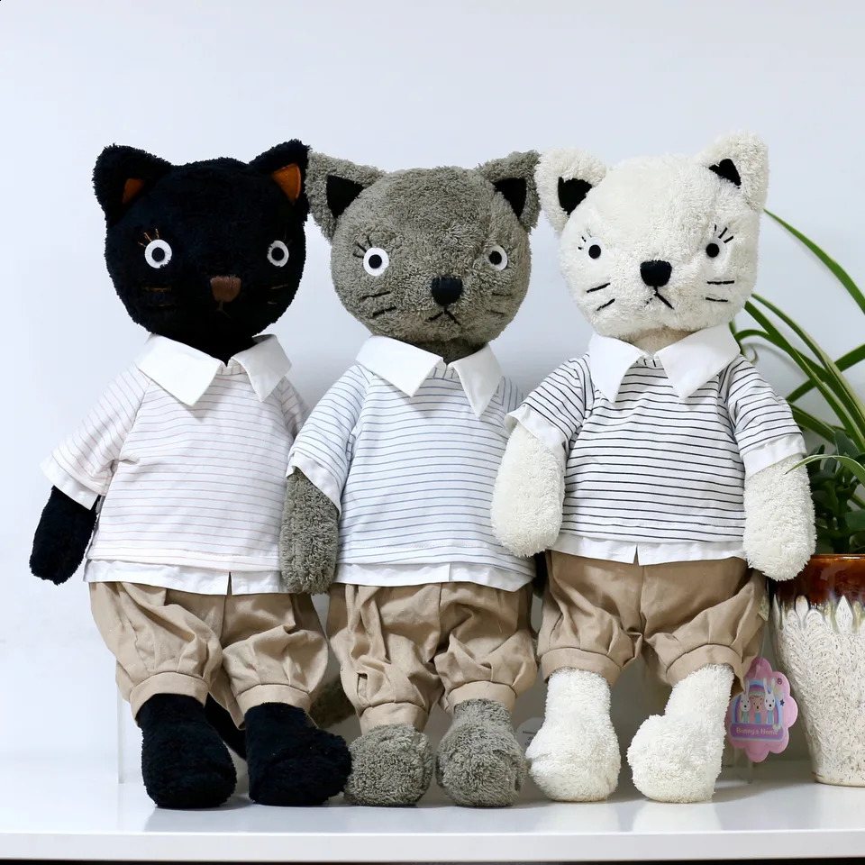 Kawaii Cats Plush Dolls Dressing Cat Stuffed Animals Soft Toys for Girlfriend Girls Birthday Christmas Gifts 250115