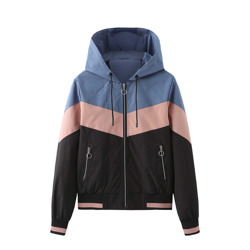Womens Thin Windbreaker Womens Spring Autumn Hooded Jacket Womens Outdoor Raincoat with Rope Jacket Womens Leather Womens Jacket 241209