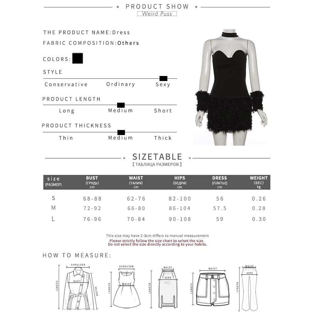 Women's Wear Dress Weird Puss Dress Women Backless Elegant Bracelets Fluff Patchwork Bodycon Birthday Midnight Sexy Party Trend Clubwear