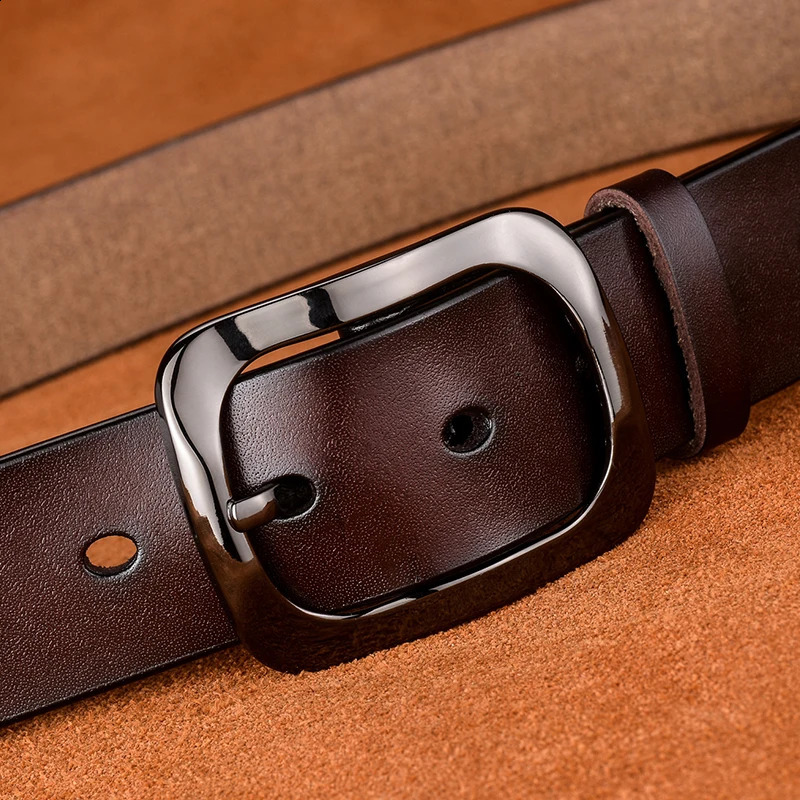 VATLTY 3.2cm Genuine Leather Belt for Women Natural Cowhide Metal Buckle Casual Jeans Trousers Belt Female Waistband Gifts 250117
