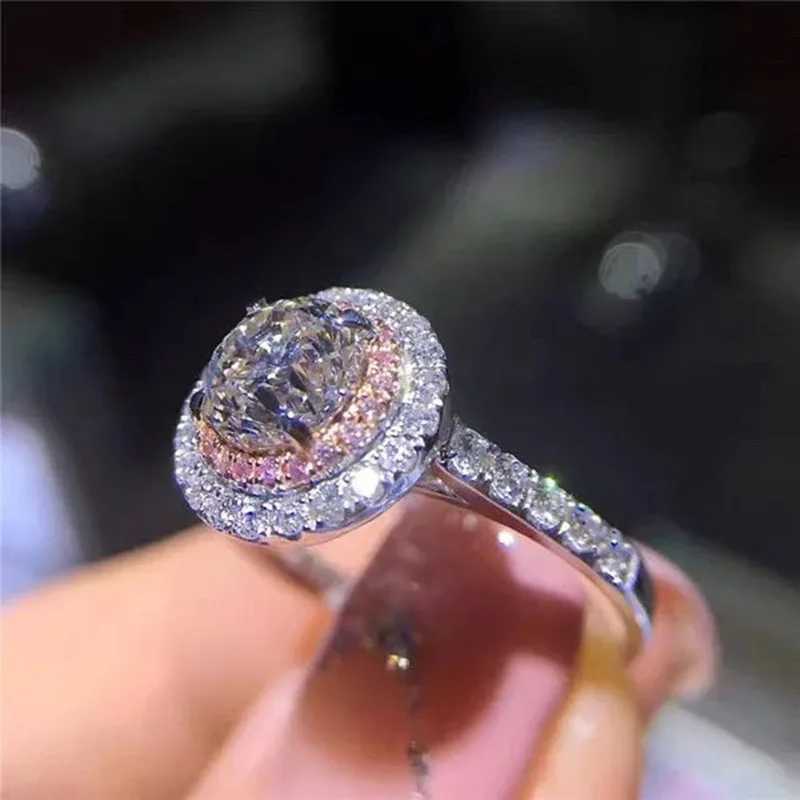 100% Real 18K Gold Ring for Women Natural AAA Moissanite Jewelry Gemstone Anillos De Bizuteria Tension Setting Mini Diamond Ring