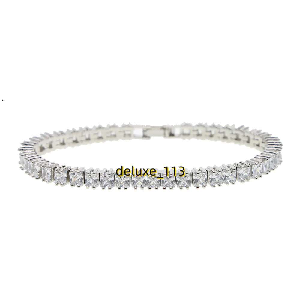 fashioh hip hop 5mm cz tennis bracelet Moissanite beads men bangle chains strand for women pulseiras bijoux sier crystal bracelets