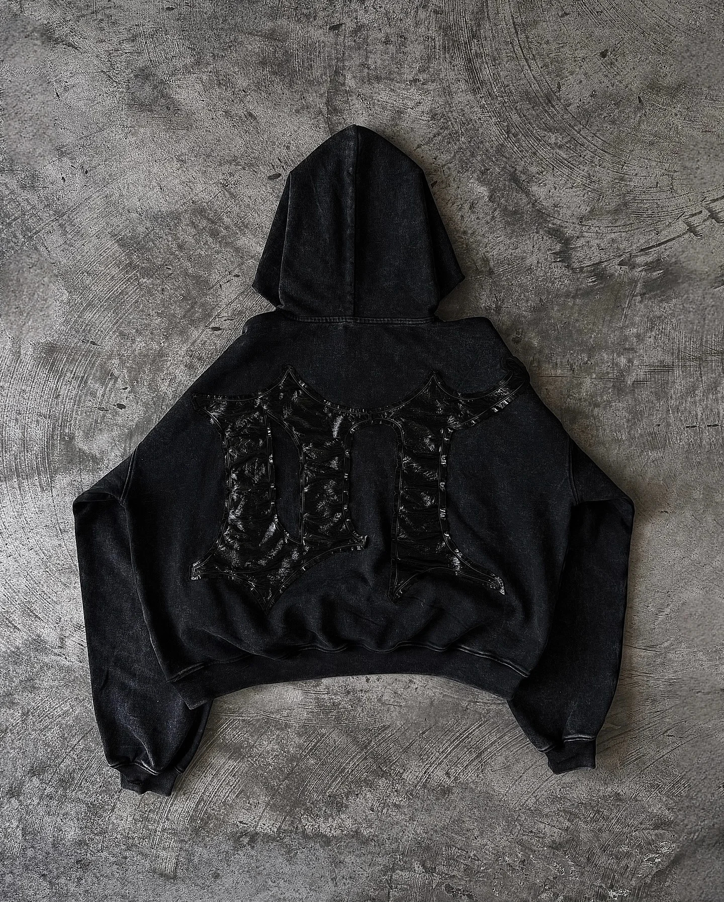 Gothic Retro Letter Embroidery Graphics Oversize Loose Washed Heavy Hoodie Mens Y2K Harajuku HipHop Casual Joker Couple 250121