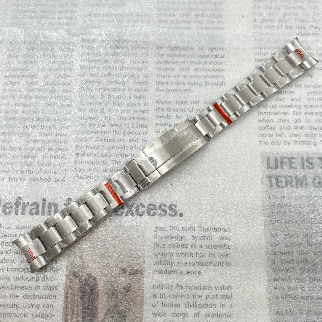 20mm Watch Band For NH35 Sub Jubilee Case 904L Stainless Steel Strap Glide Lock Buckle Silver Gold Bracelet 250118