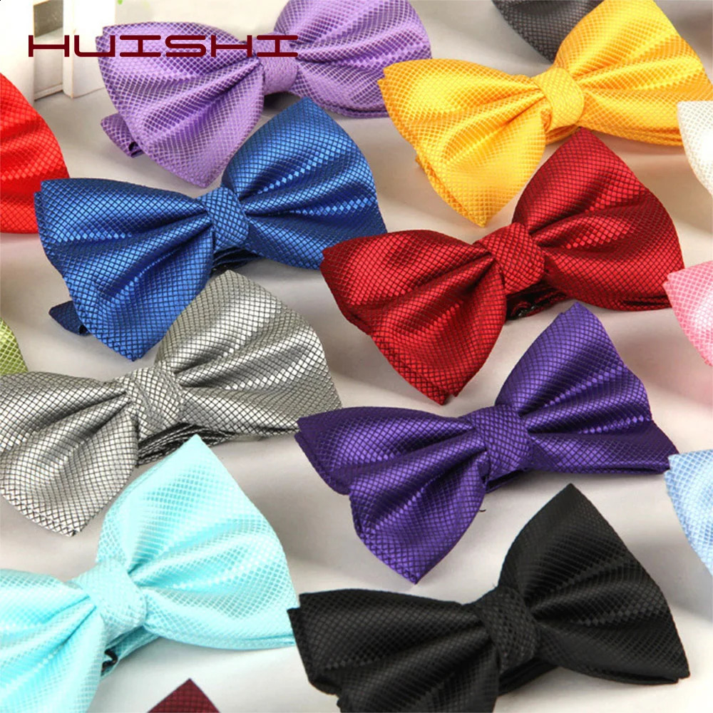 HUISHI Adjustable Bow Tie Men And Women Wedding Accessories Party Bowtie Classic Adult Multicolor Adjust Neck Fashion 250114