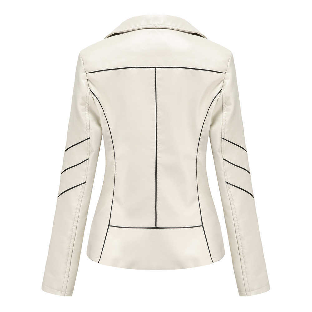 Leather Jacket Womens Thin Pu Short Coat Spring Autumn Jacket Motorcycle Suit Womens New Style Leather Womens Jacket 241209